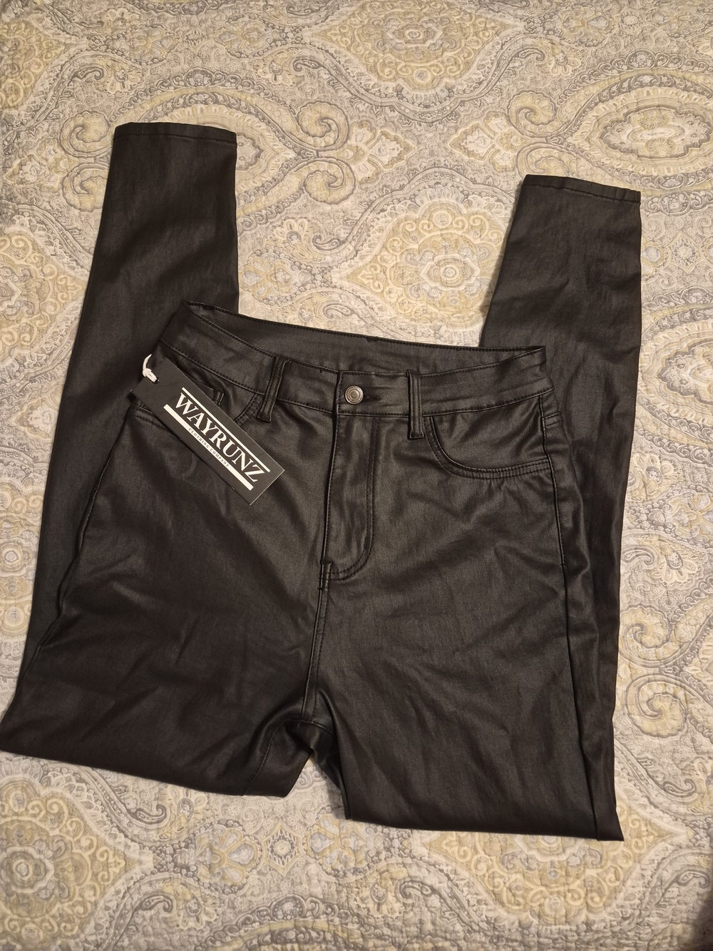 Topshop Black Faux Leather Pants